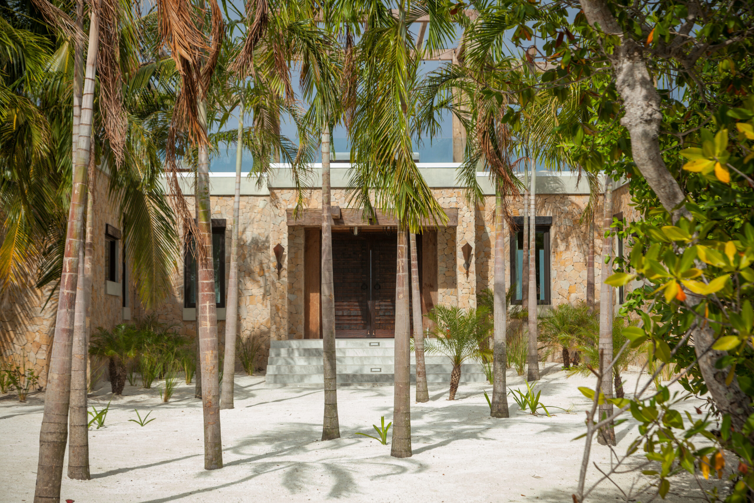 front entry from sand